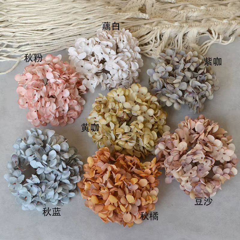 Tête d'hortensia 18cm, accessoires faits à la main