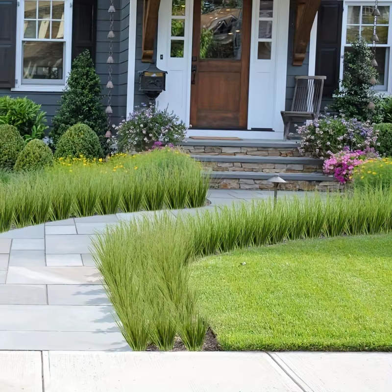 10 plantes vertes artificielles - Herbe d'oignon en résine adaptée à la décoration intérieure/extérieure - Peut être utilisée pour les décorations de mariages et de fêtes