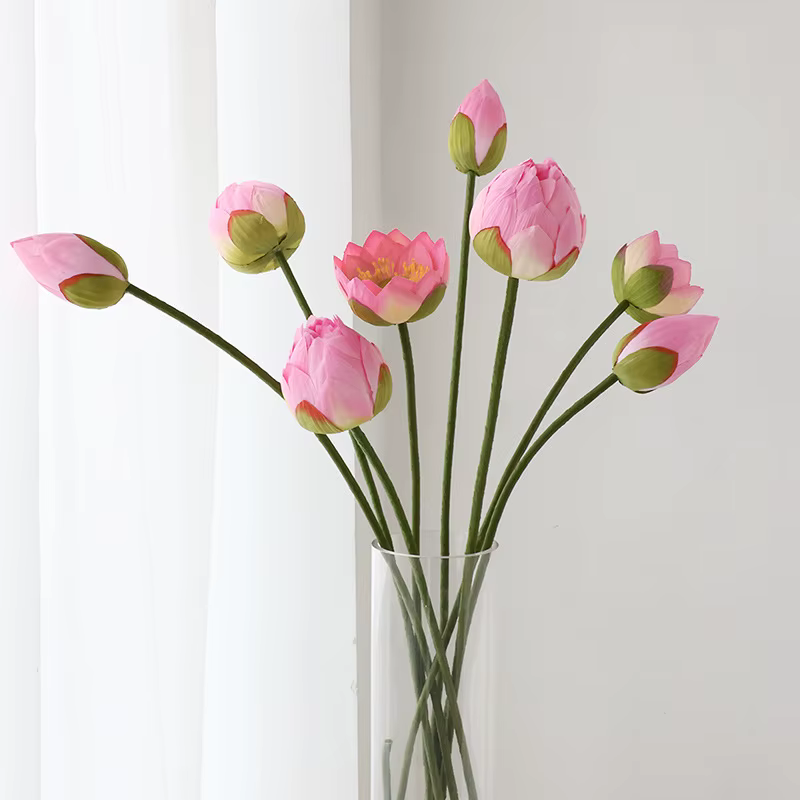 Feuille de fleur de Lotus artificielle 75cm