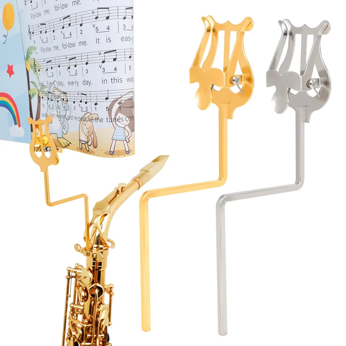 Support de musique de marche Portable pour clarinette, trompette, flûte, Saxophone Alto, accessoire pour instruments de musique, support de partition
