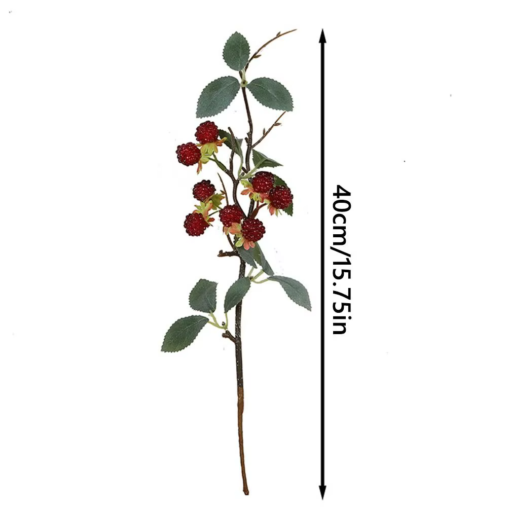 Plante artificielle de framboise rouge élégante