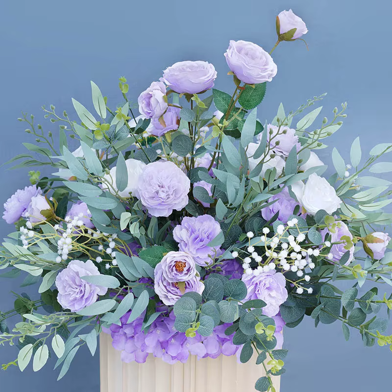 Boule de fleurs artificielles en saule vert