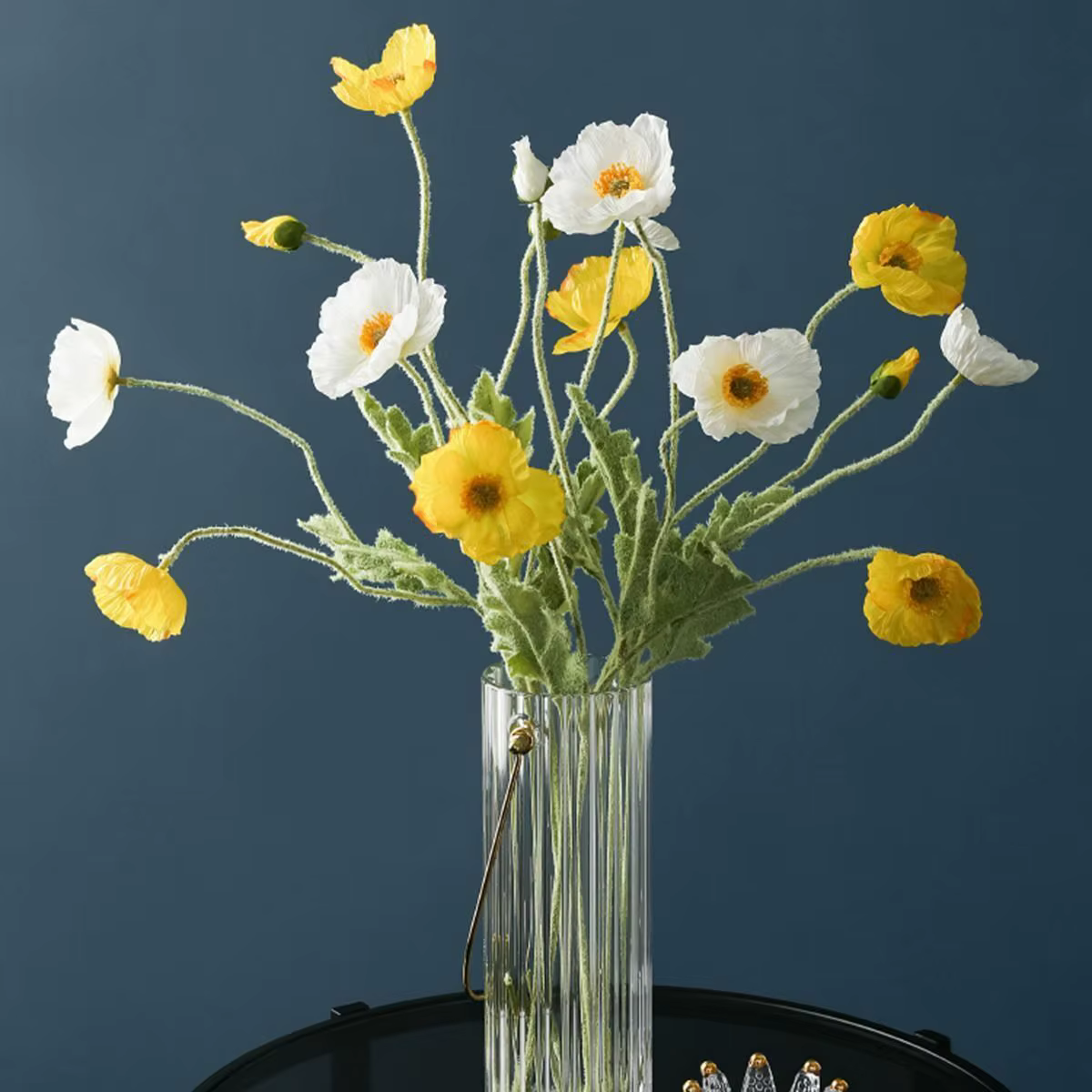 Bouquet de fleurs artificielles à 4 têtes