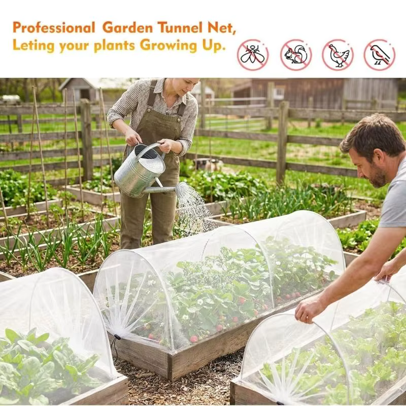 Couverture végétale en Polyester respirant avec cadre extensible pour potagers fleurs B03E