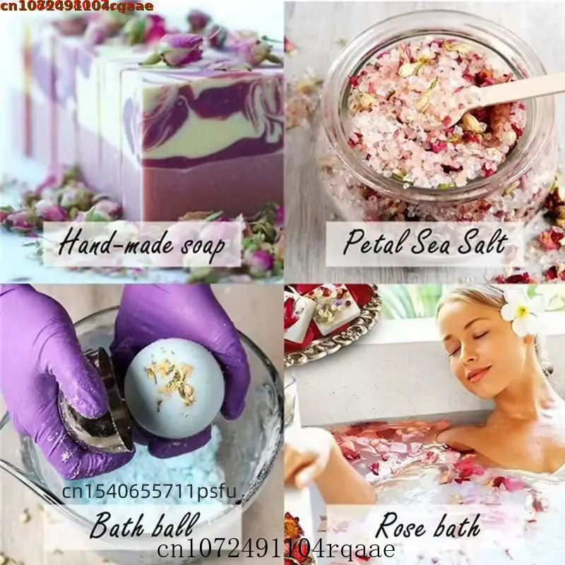 Mélange de fleurs séchées naturelles de qualité supérieure pour la fabrication de savons et de bougies DIY : rose