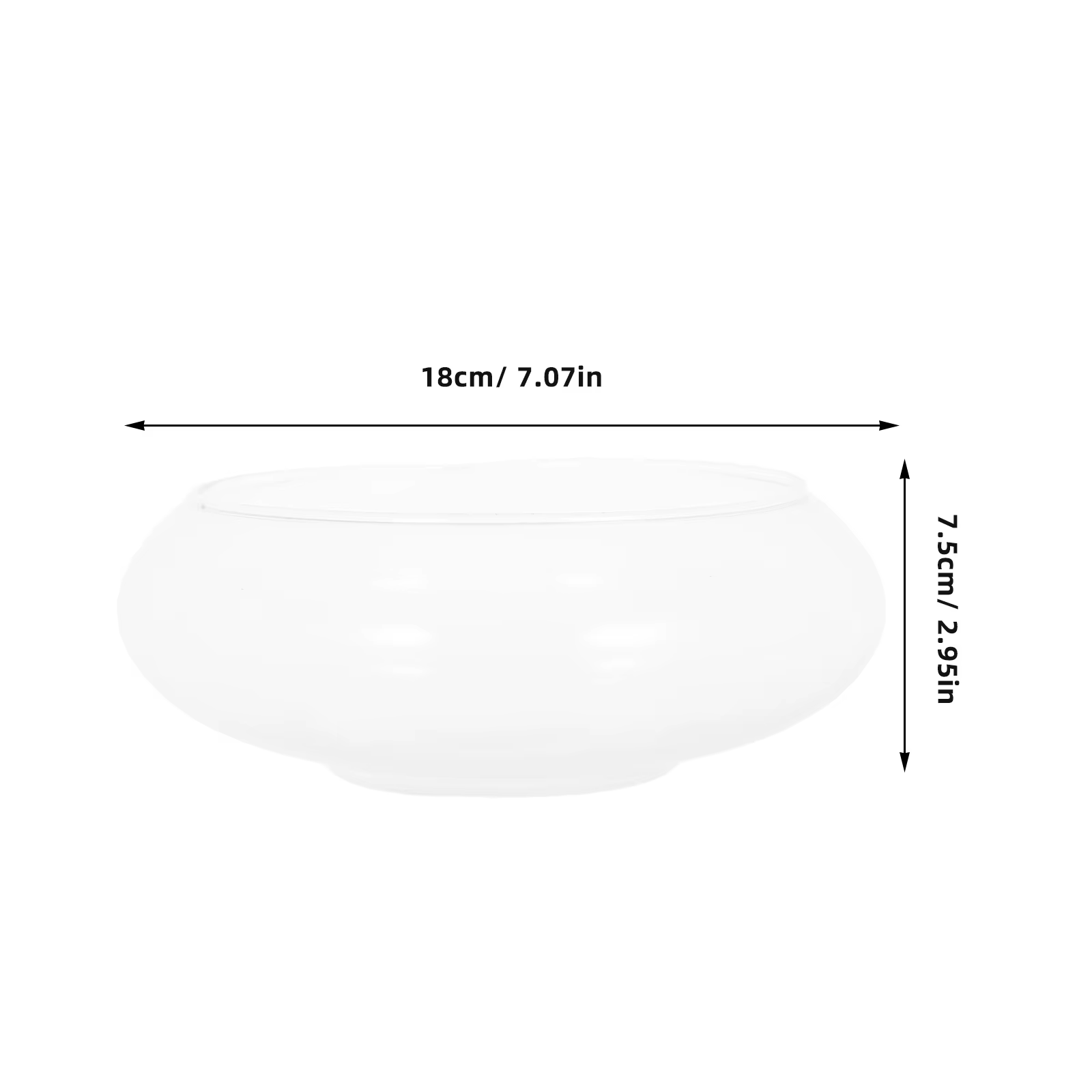Pot de plante en verre transparent