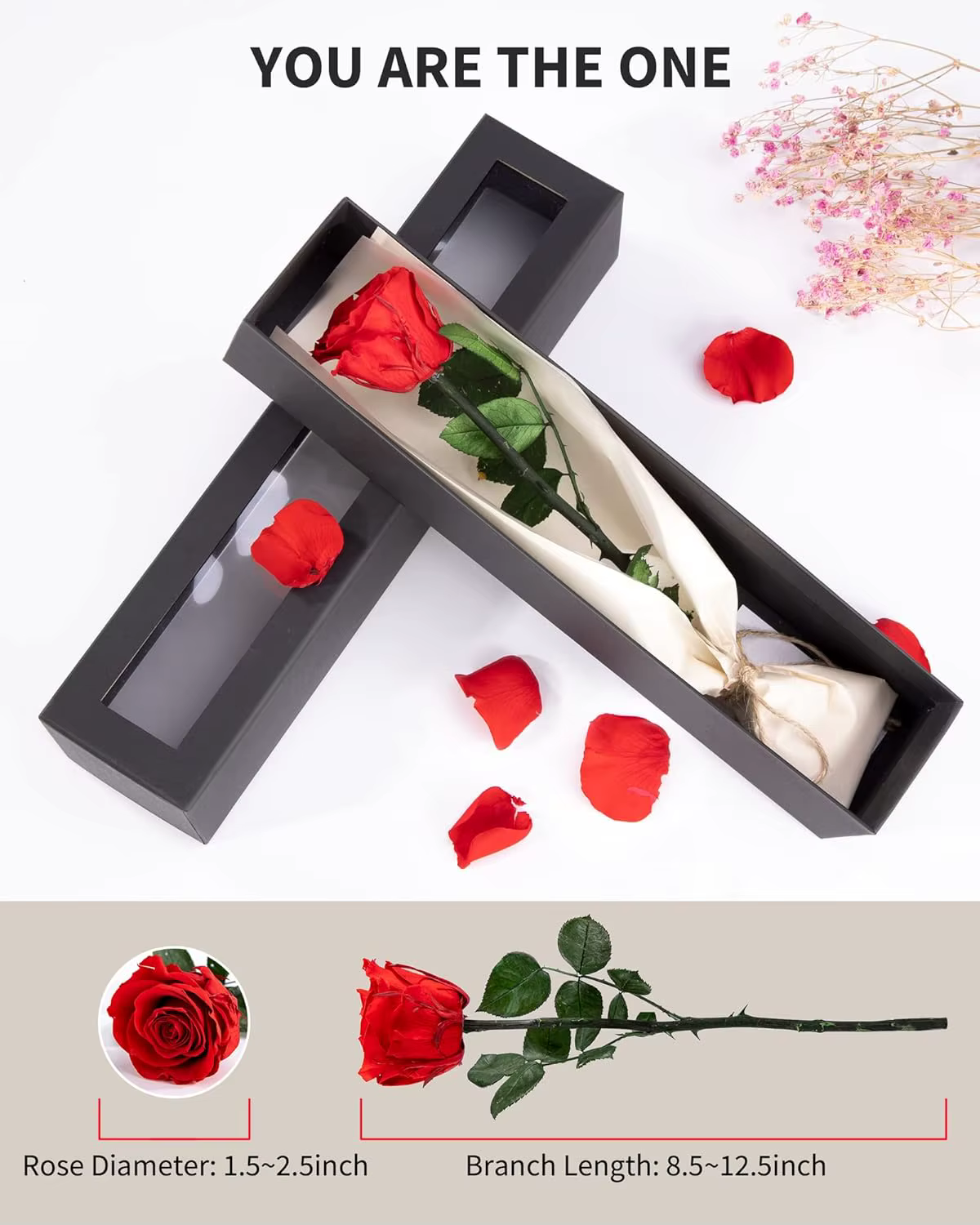 Rose éternelle préservée pour femme