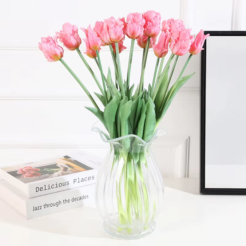 Bouquet de Fleurs Artificielles en Silicone pour Décoration de Maison