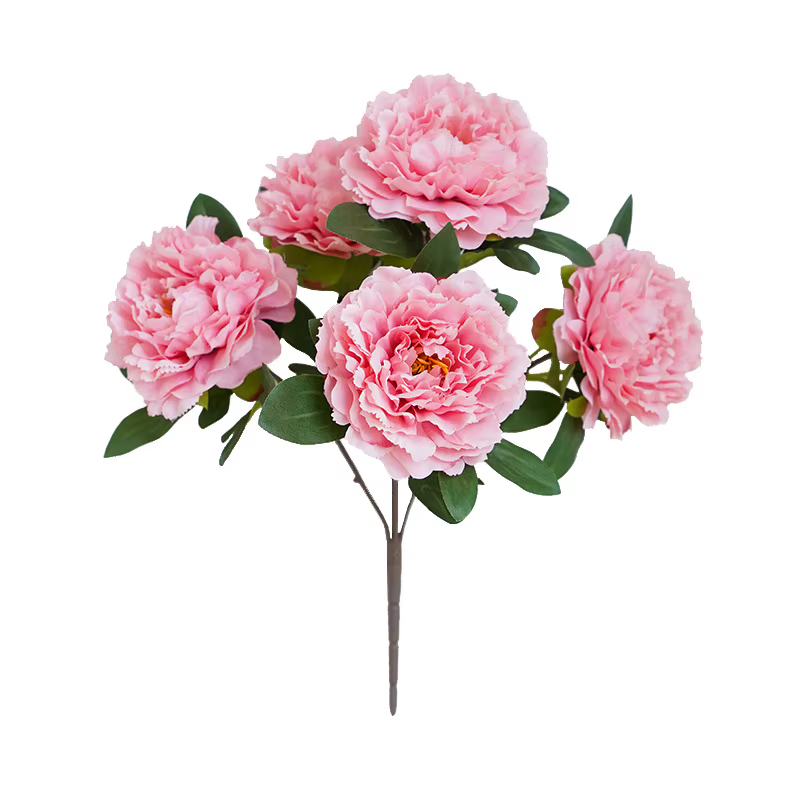 Bouquet de pivoines en soie à 5 têtes