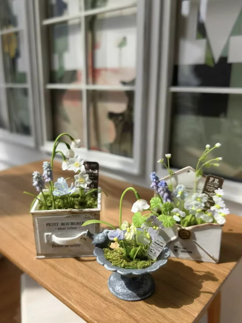 Simulation de fleurs miniatures