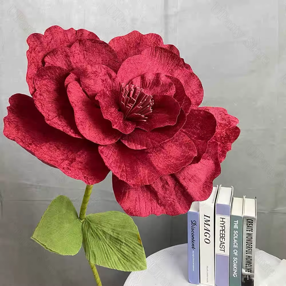 Roses artificielles rouges géantes 30 ~ 60cm