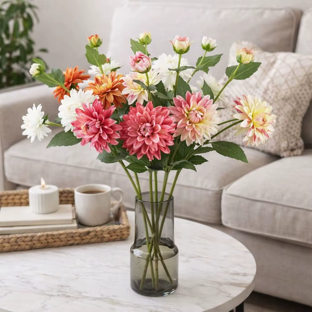 Fleur de Dahlia Artificielle de 76 cm de Long