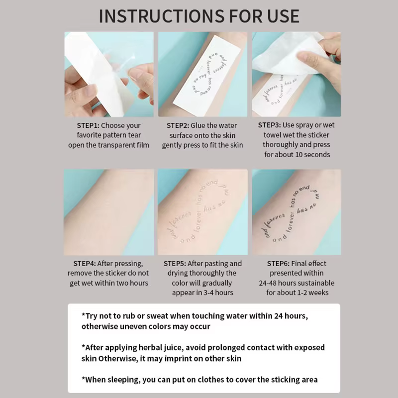 Autocollants de tatouage temporaires en forme de cœur et de papillon, à base de plantes, longue durée, imperméables, élégants, sexy, pour femmes, ventre, poitrine