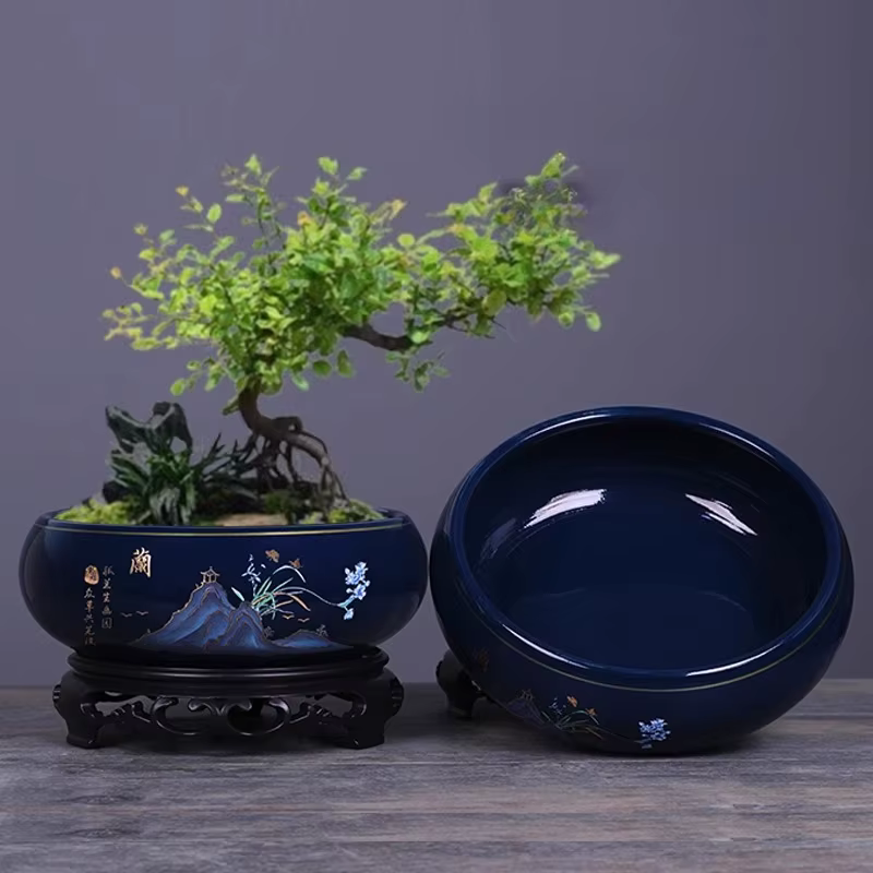 Pot de fleur hydroponique en céramique de Style chinois créatif
