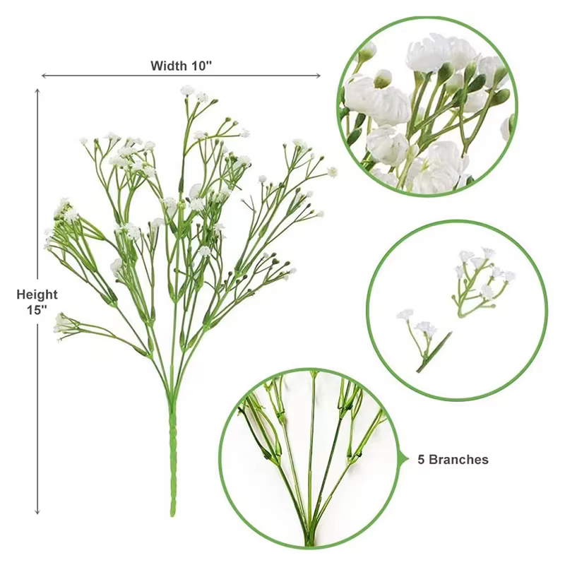 Fleurs artificielles pouvez-vous psophila blanches