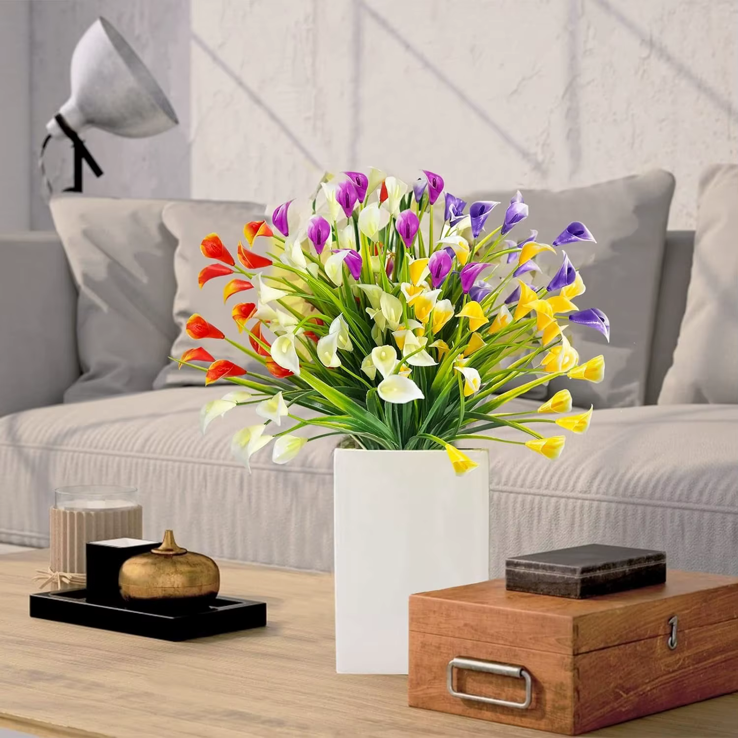 Bouquet de Fausses Fleurs Artificielles