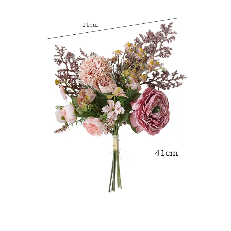 41CM Jiao Bian Lu Lian Qing Ren Cao faux Bouquet de fleurs rétro décoration de la maison