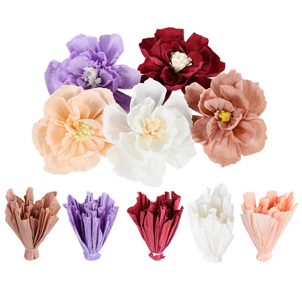 Fleurs en papier pansement déformables légères