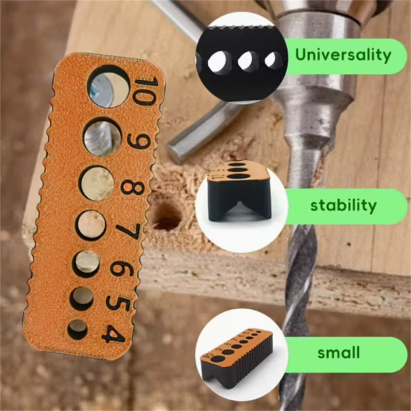 Guide de perçage pour trous de 4/5/6/7/8/9/10mm, foret, bricolage, bloc de gabarit, outil de Joints, accessoire de précision multifonctionnel