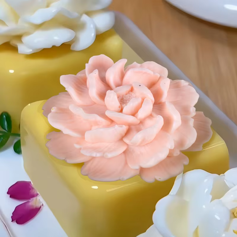 Moule 3D en Silicone pour bougie de fleur de jasmin et de gardénia