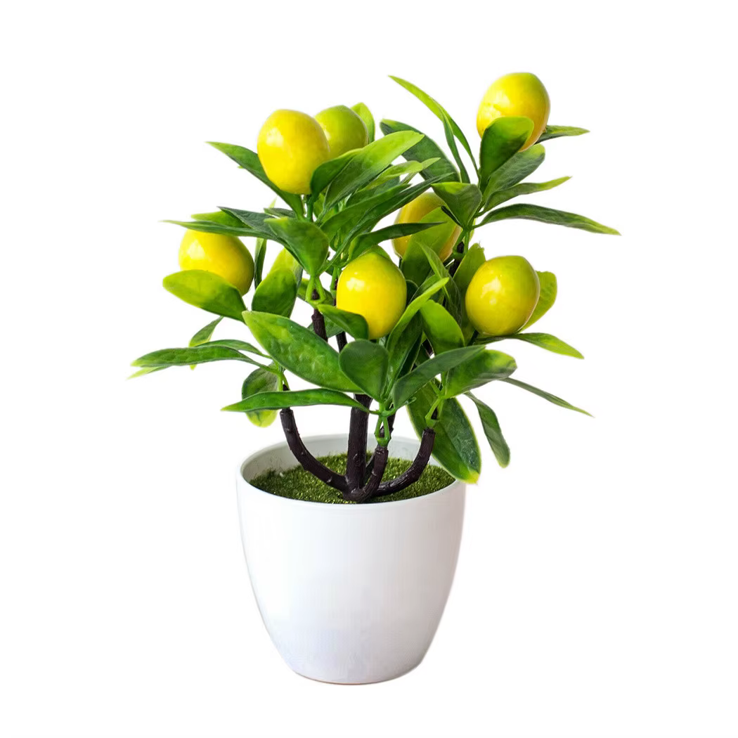 Arbre citron artificiel en pot