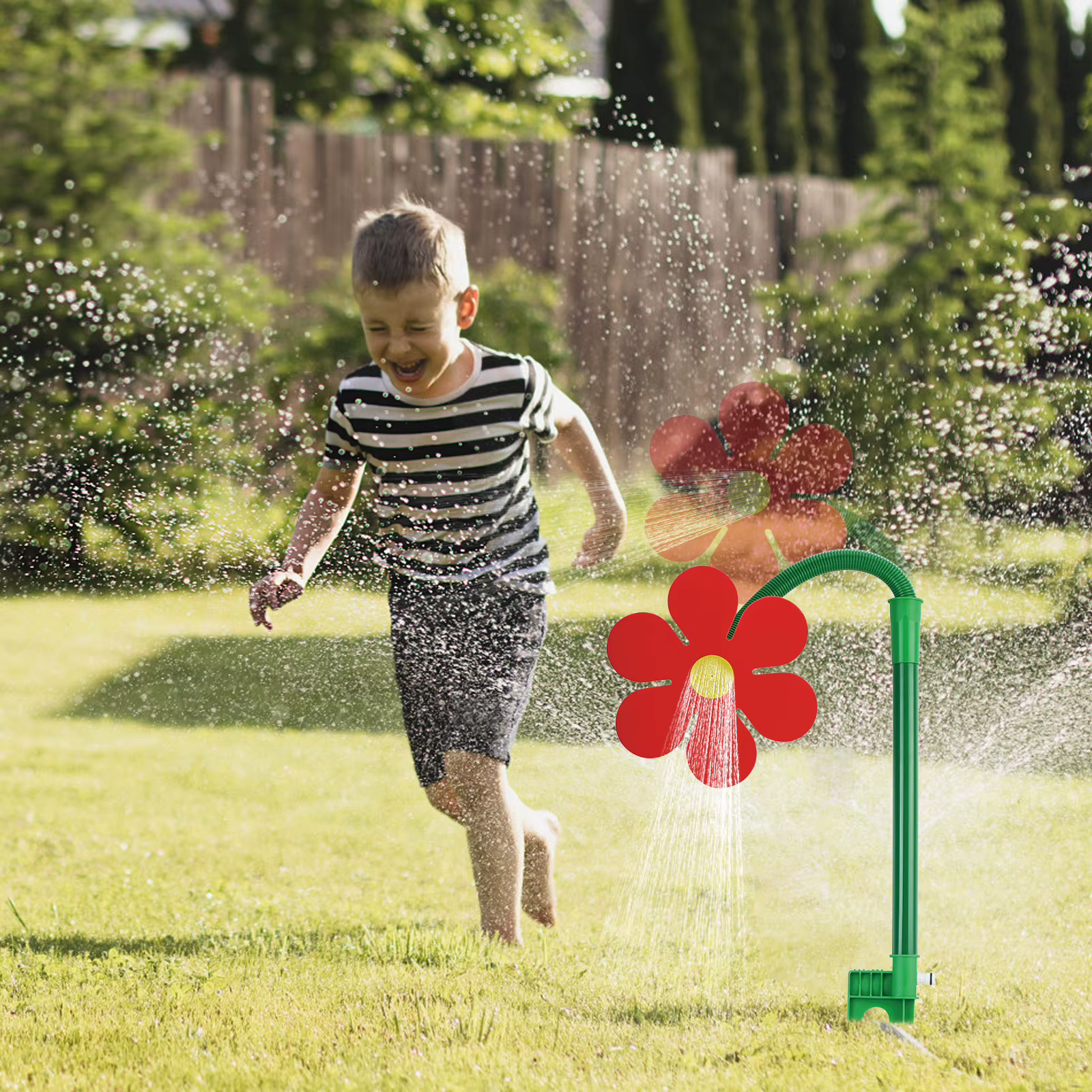 Arroseurs d'eau amusants en forme de tournesol dansant à 360° ° Jouet d'arrosage rotatif et oscillant pour la