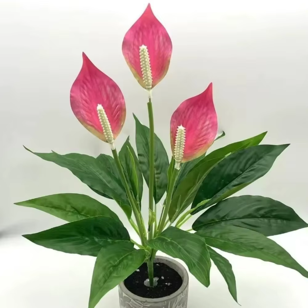 Plantes vertes artificielles en plastique au toucher réaliste