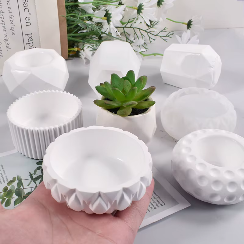 Moule de Pot de fleurs en Silicone, Vase de jardinière en béton, ciment, plantes succulentes, Pot en résine époxy, stylo, conteneur, moule de poterie, DIY