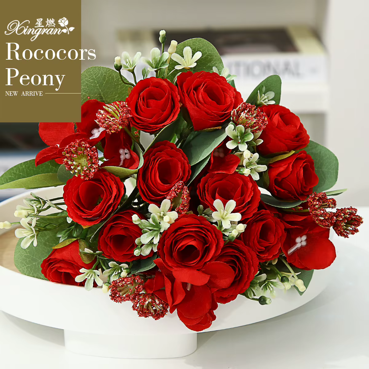 5 fourchettes plante verte artificielle Arrangement floral Tiffany Rose mariage décoration de la maison aménagement