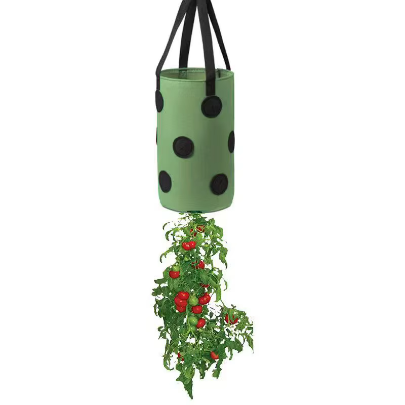 Multi-fonction 13 trous feutre suspendu tomate grandir sac planteur fraise légumes fleur plante crecer sacs jardin
