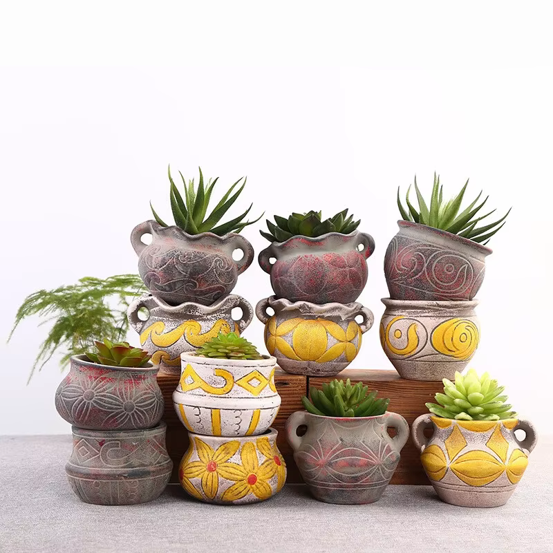 Pots de jardin succulents en céramique