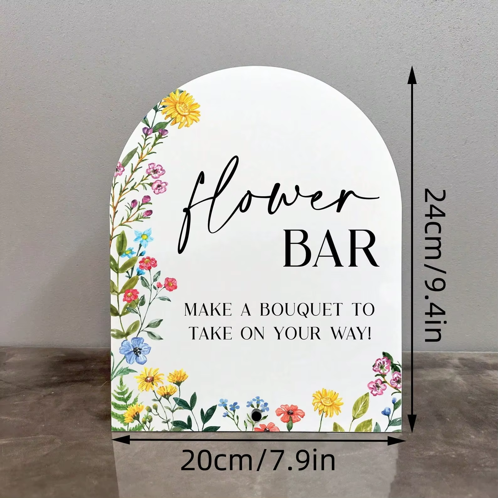 Panneau acrylique de barre de fleurs