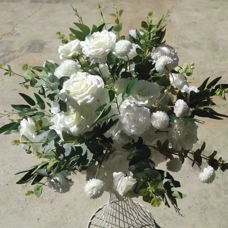 Hortensia Rose blanche