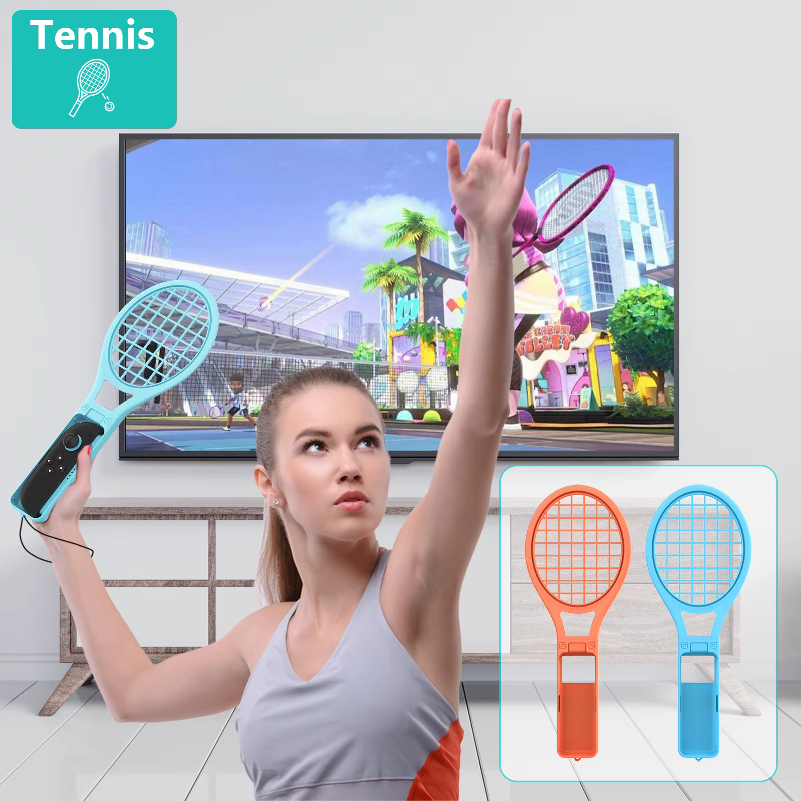 Kit d'accessoires de jeu sportif 18-en-1 pour NS Switch 2 Joy-Con, clubs de golf, raquettes de tennis, épées, sangle de poignet, accessoires Joy-Con