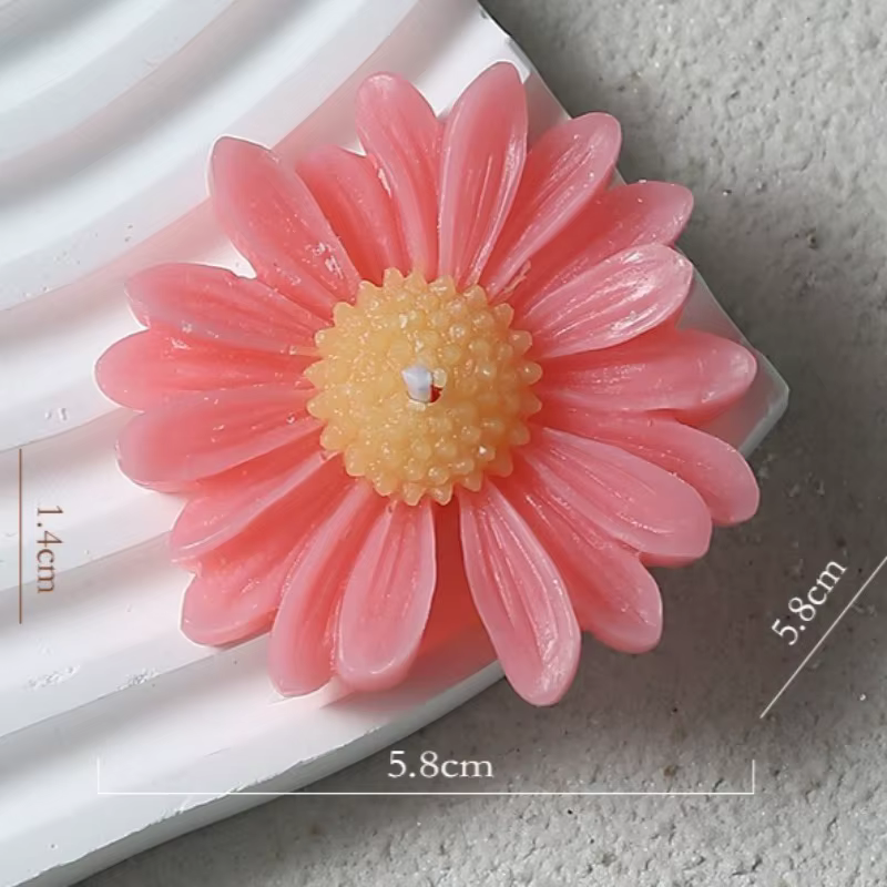 Bougies colorées en forme de marguerite