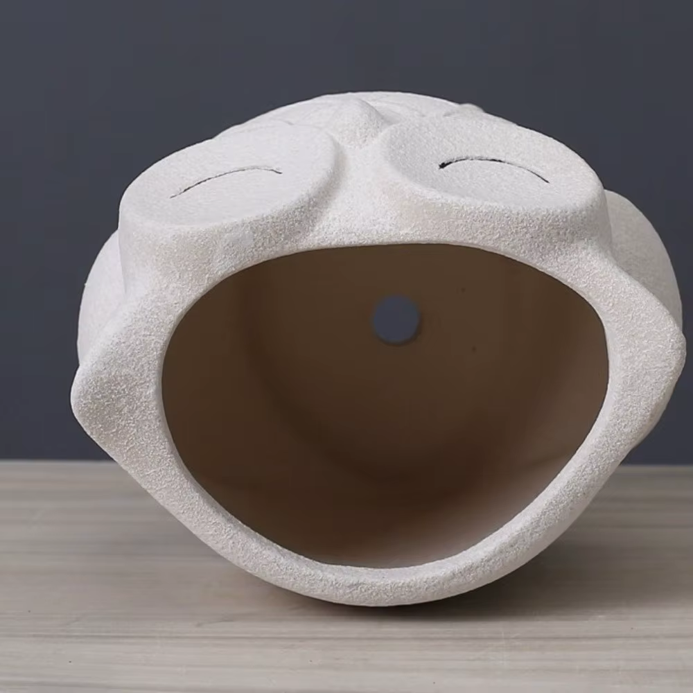 Pot à plantes créatif en céramique en forme de hibou