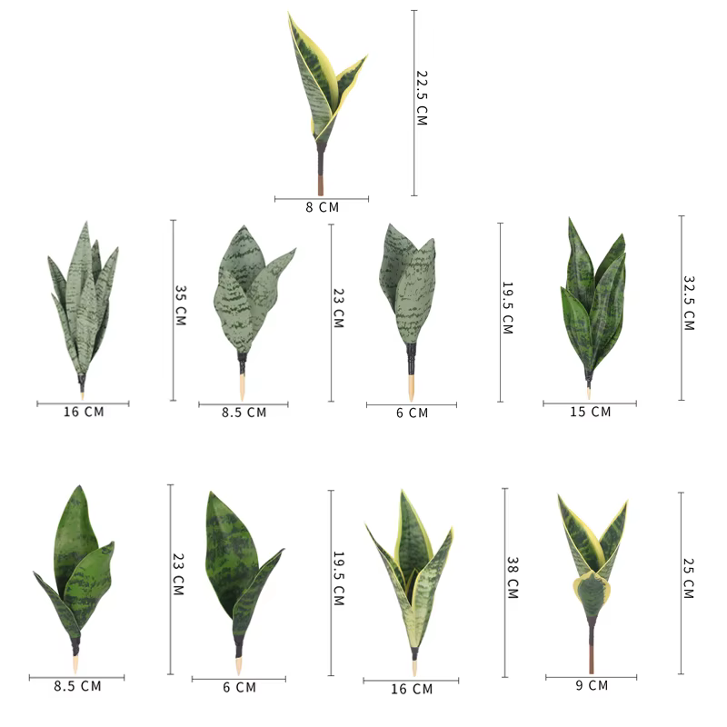Plantes vertes artificielles simulées