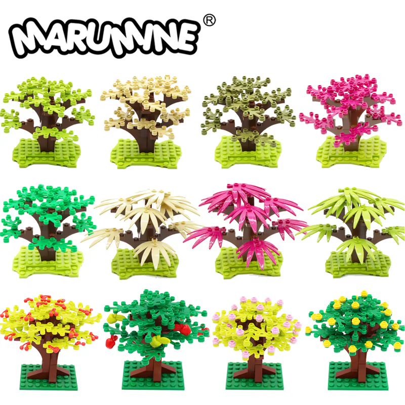MARUMINE MOC-Ensemble de construction de plantes en forêt naturelle