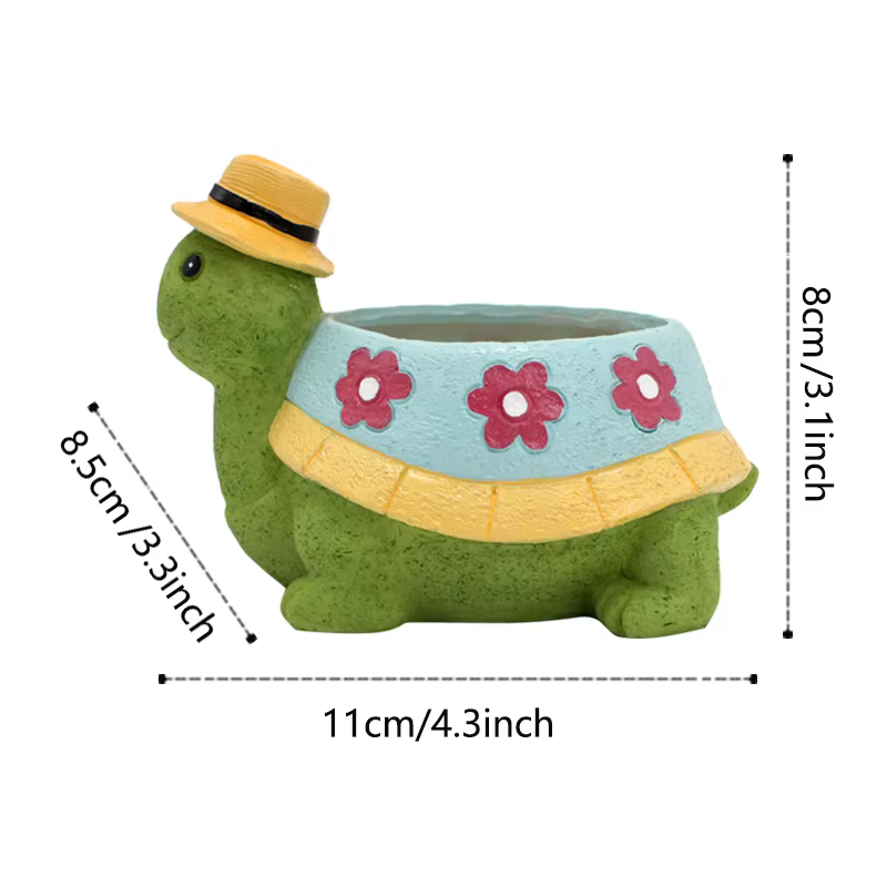AdTosGarden-Pot de tortue succulente en résine