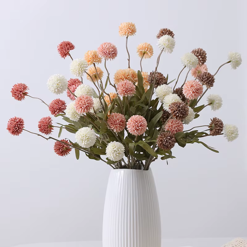 Bouquet de fleurs artificielles à cinq têtes