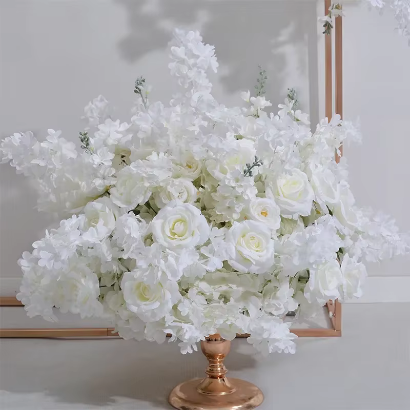 Roses de cerisier artificielles blanches