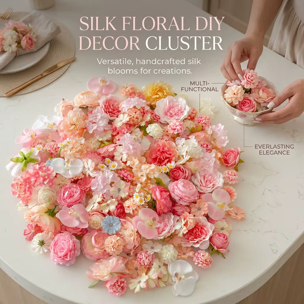 Kit de matériaux pour fleurs artificielles 3-10 cm pour la décoration artisanale DIY