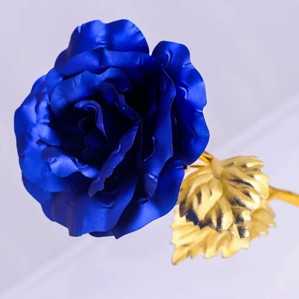 Feuille d'or sûre Rose fleur feuille d'or Rose fleur artificielle Rose fleur Simulation feuille d'or Rose pendentif décor à la maison
