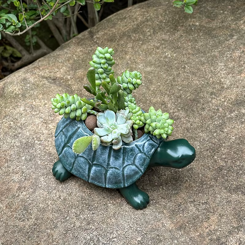 Pot de fleurs tortue mignon