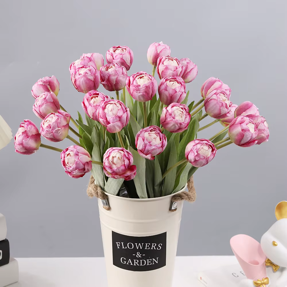 Bouquet de fleurs artificielles en soie