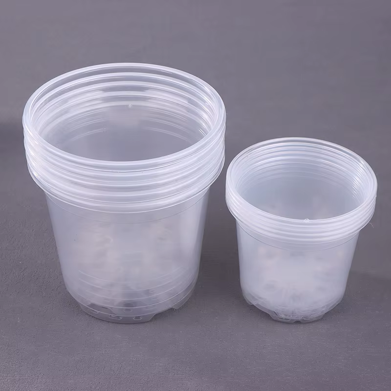 Pot de fleurs en plastique Transparent