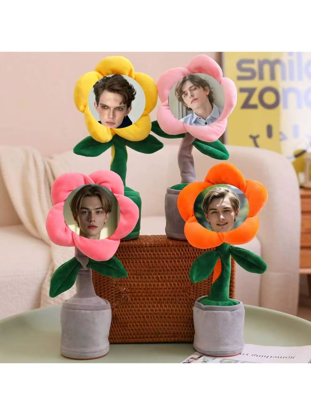 Décoration en forme de fleur DIY avec fleurs en peluche personnalisées