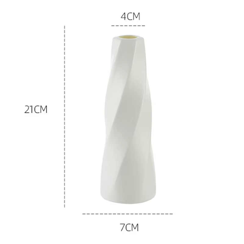 Vase à fleurs en plastique blanc