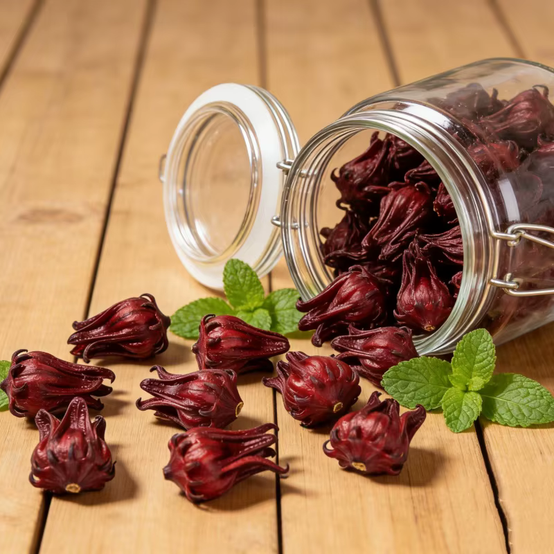 Fleurs séchées de rose et d'aubergine naturelles de haute qualité en vrac