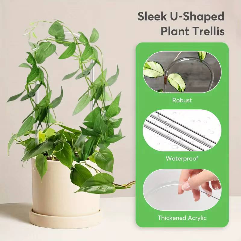 Support de plante en acrylique en forme de U de qualité supérieure